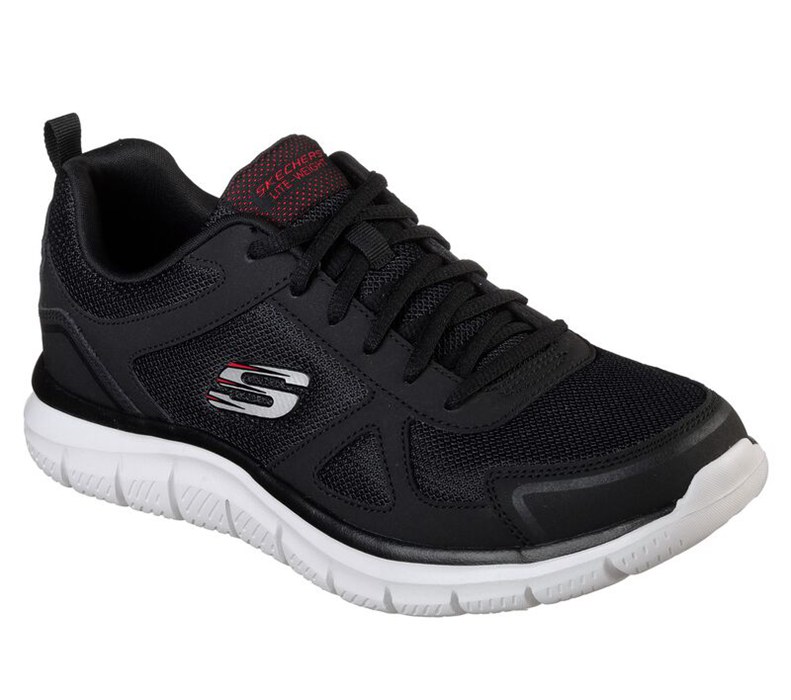 Skechers Track - Mens Sneakers Black/Red [AU-CA9410]